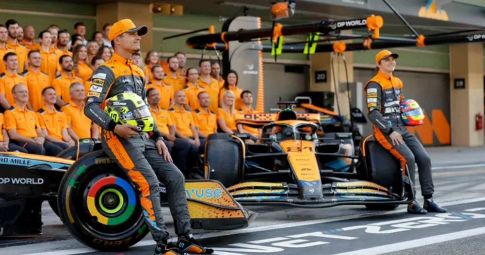 McLaren paddock experience Abu Dhabi VIP F1 pit garage hospitality Zak Brown McLaren private tour FIA motorhome interior Abu Dhabi 2019 McLaren engine cover signed Formula One Abu Dhabi finale VIP